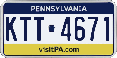 PA license plate KTT4671