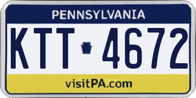 PA license plate KTT4672