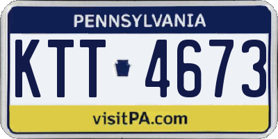 PA license plate KTT4673