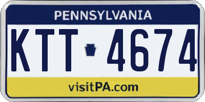 PA license plate KTT4674