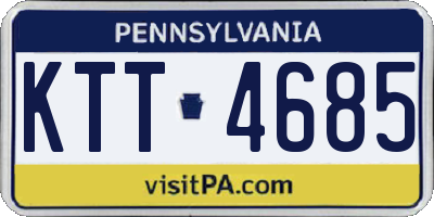 PA license plate KTT4685
