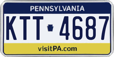 PA license plate KTT4687