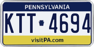PA license plate KTT4694
