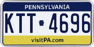 PA license plate KTT4696