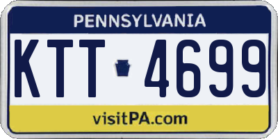 PA license plate KTT4699