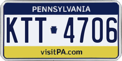 PA license plate KTT4706