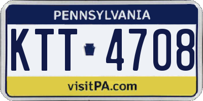 PA license plate KTT4708