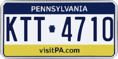 PA license plate KTT4710