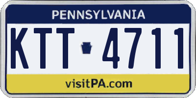PA license plate KTT4711