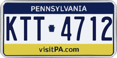 PA license plate KTT4712