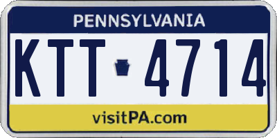 PA license plate KTT4714