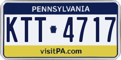 PA license plate KTT4717