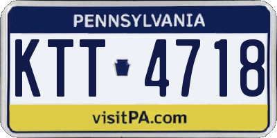 PA license plate KTT4718
