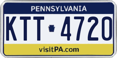 PA license plate KTT4720