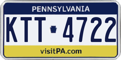 PA license plate KTT4722