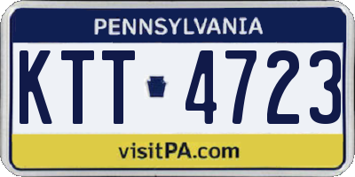 PA license plate KTT4723