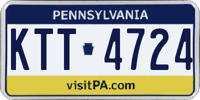 PA license plate KTT4724