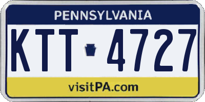 PA license plate KTT4727