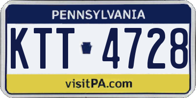 PA license plate KTT4728