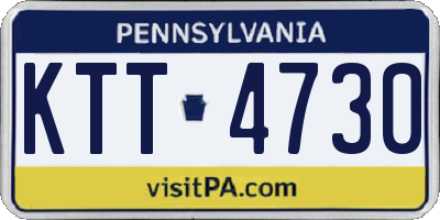 PA license plate KTT4730