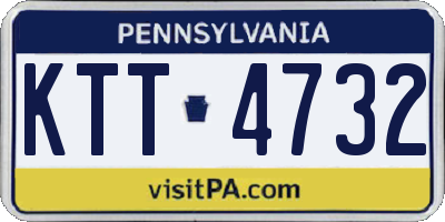 PA license plate KTT4732