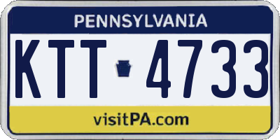 PA license plate KTT4733