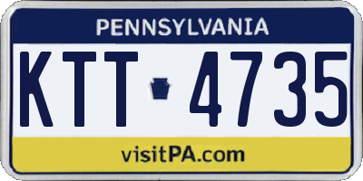 PA license plate KTT4735