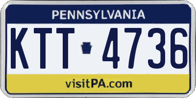 PA license plate KTT4736