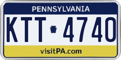 PA license plate KTT4740