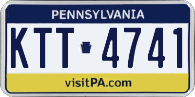 PA license plate KTT4741