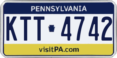 PA license plate KTT4742