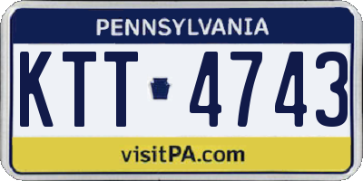 PA license plate KTT4743