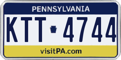 PA license plate KTT4744