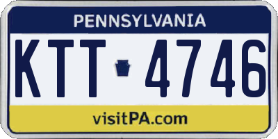 PA license plate KTT4746
