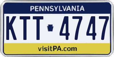 PA license plate KTT4747