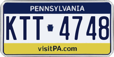 PA license plate KTT4748