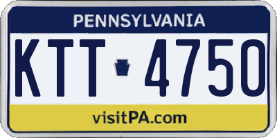 PA license plate KTT4750