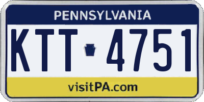 PA license plate KTT4751