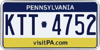 PA license plate KTT4752