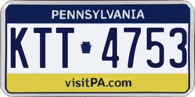 PA license plate KTT4753