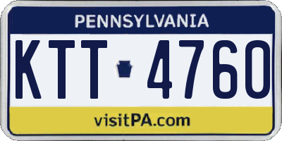 PA license plate KTT4760