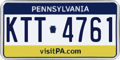 PA license plate KTT4761