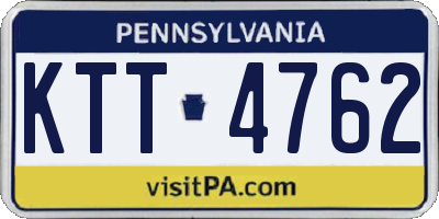 PA license plate KTT4762