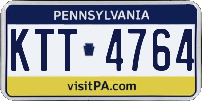 PA license plate KTT4764