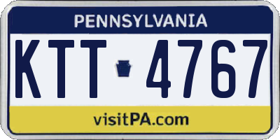 PA license plate KTT4767