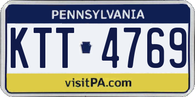 PA license plate KTT4769