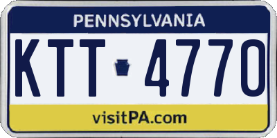 PA license plate KTT4770