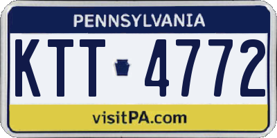 PA license plate KTT4772