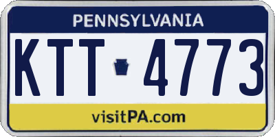 PA license plate KTT4773