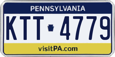 PA license plate KTT4779